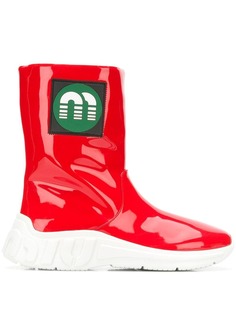 Miu Miu сапоги с логотипом