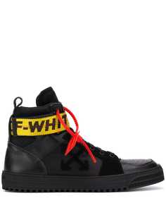 Off-White хайтопы с контрастной отделкой