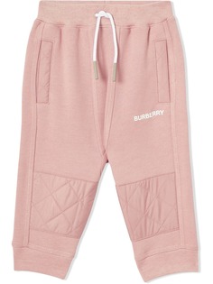 Burberry Kids спортивные брюки со вставками