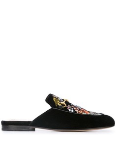 Gucci мюли Princetown с вышивкой