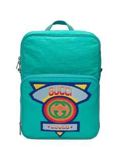 Gucci рюкзак среднего размера с нашивкой логотипа