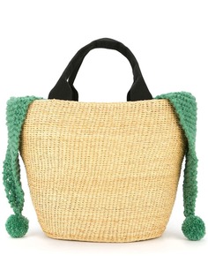 Muun Minho pom-pom pouch tote