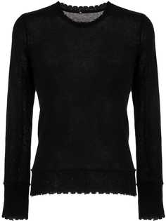 R13 кашемировый свитер с эффектом потертости