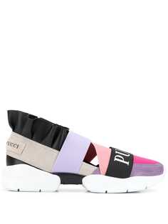 Emilio Pucci кроссовки City Up дизайна колор-блок с оборками
