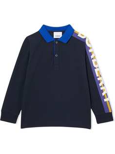 Burberry Kids рубашка-поло с длинными рукавами и логотипом