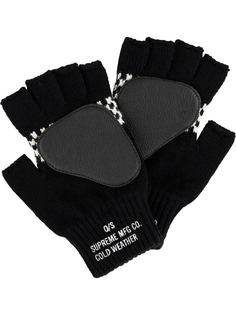 Supreme клетчатые перчатки-митенки