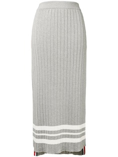 Thom Browne плиссированная юбка без застежки с полосками