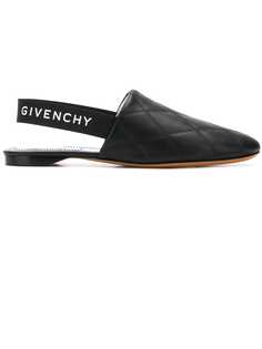 Givenchy стеганые мюли с логотипом