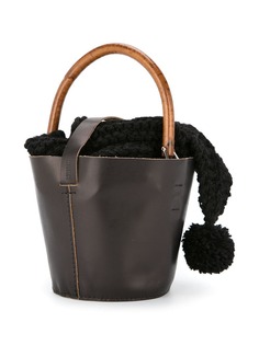 Muun Louise pom-pom pouch tote