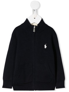 Ralph Lauren Kids кардиган на молнии с логотипом