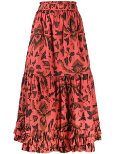 Ulla Johnson юбка миди с оборками