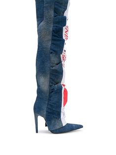 Diesel Red Tag джинсовые ботфорты