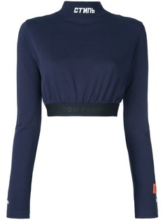 Heron Preston укороченная футболка с высоким воротником