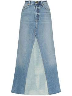 Khaite двухцветная джинсовая юбка Magdalena