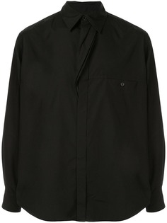 Yohji Yamamoto рубашка со складкой