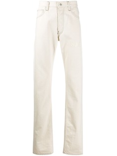 Helmut Lang прямые джинсы с вышитым логотипом