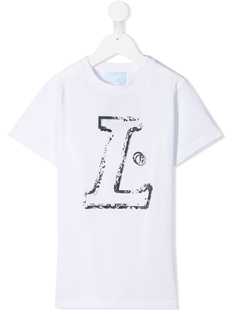 LANVIN Enfant футболка с контрастным логотипом