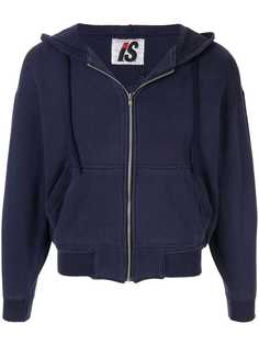 Issey Miyake Pre-Owned худи Sports Line 1980-х годов на молнии со стеганым логотипом