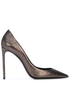 Saint Laurent туфли-лодочки Zoe с эффектом металлик