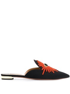 Aquazzura мюли с вышивкой