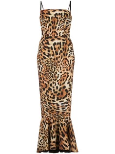 Greta Constantine платье миди с леопардовым принтом