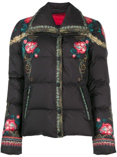 Etro куртка-пуховик с цветочным принтом