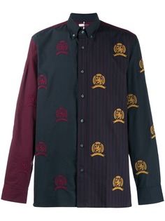 Hilfiger Collection рубашка-поло в стиле колор-блок с логотипом