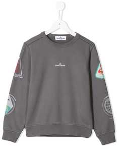 Stone Island Junior толстовка с контрастным логотипом