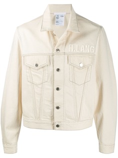 Helmut Lang джинсовая куртка с вышитым логотипом