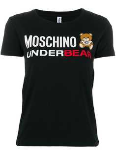 Moschino футболка с принтом и логотипом