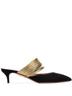 Aquazzura мюли с металлическим отблеском