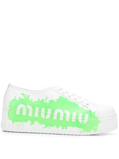 Miu Miu кроссовки с логотипом сбоку