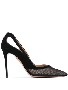 Aquazzura туфли-лодочки Shiva со вставкой в сетку
