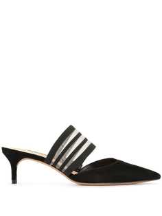 Alexandre Birman мюли в полоску с заостренным носком