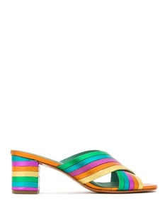 Blue Bird Shoes мюли Rainbow с эффектом металлик