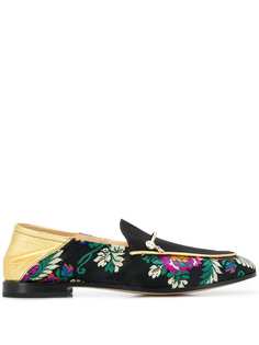 Fabi floral embroidered loafers