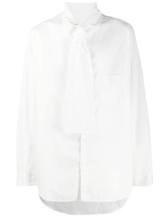 Yohji Yamamoto рубашка с завязками на воротнике