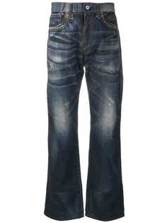 Junya Watanabe MAN джинсы прямого кроя с эффектом потертости
