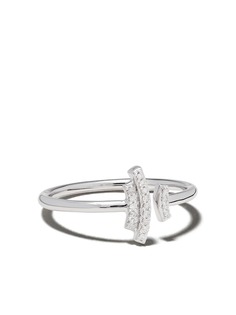 Astley Clarke 14kt white gold mini Icon Scala diamond open ring