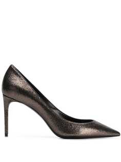Saint Laurent туфли-лодочки Zoe с эффектом металлик