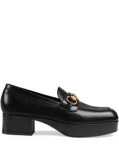 Gucci лоферы Horsebit на платформе