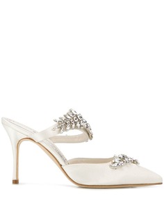 Manolo Blahnik мюли Lurem с кристаллами