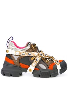 Gucci кроссовки Flashtrek с кристаллами