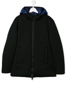 Herno Kids фактурное пальто с капюшоном