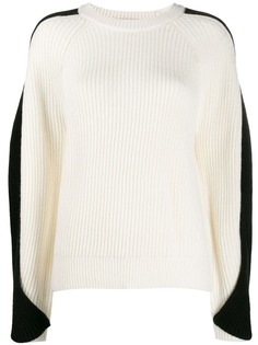 Lala Berlin свитер в рубчик с контрастной отделкой