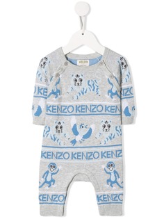 Kenzo Kids трикотажный ромпер с логотипом