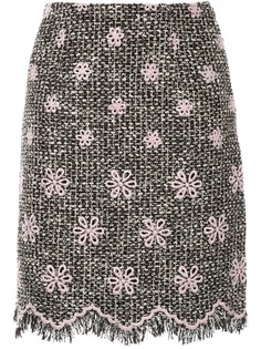 Giambattista Valli юбка с цветочной вышивкой