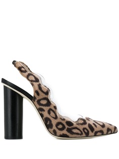 Francesca Bellavita туфли с ремешком на пятке и леопардовым принтом