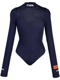 Heron Preston топ с высоким воротником и вырезом на спине