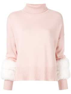 Izaak Azanei джемпер со вставками из искусственного меха